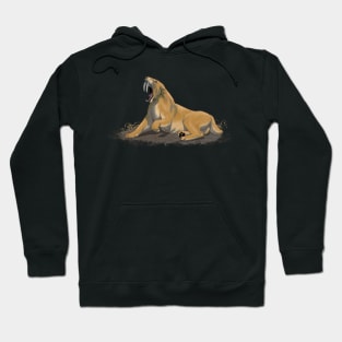 Yawning Smilodon Fatalis Hoodie